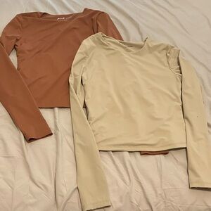 Pink Rose Long Sleeve Tops - Rust and Cream !Accepting Offers/Bundle Deals!